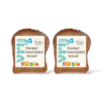 AH Glutenvrij Brood donker meerzaden half 2-pack