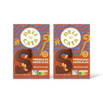 pdp-image-Delicata Chocoletter melk pindakaas hagel 2pck