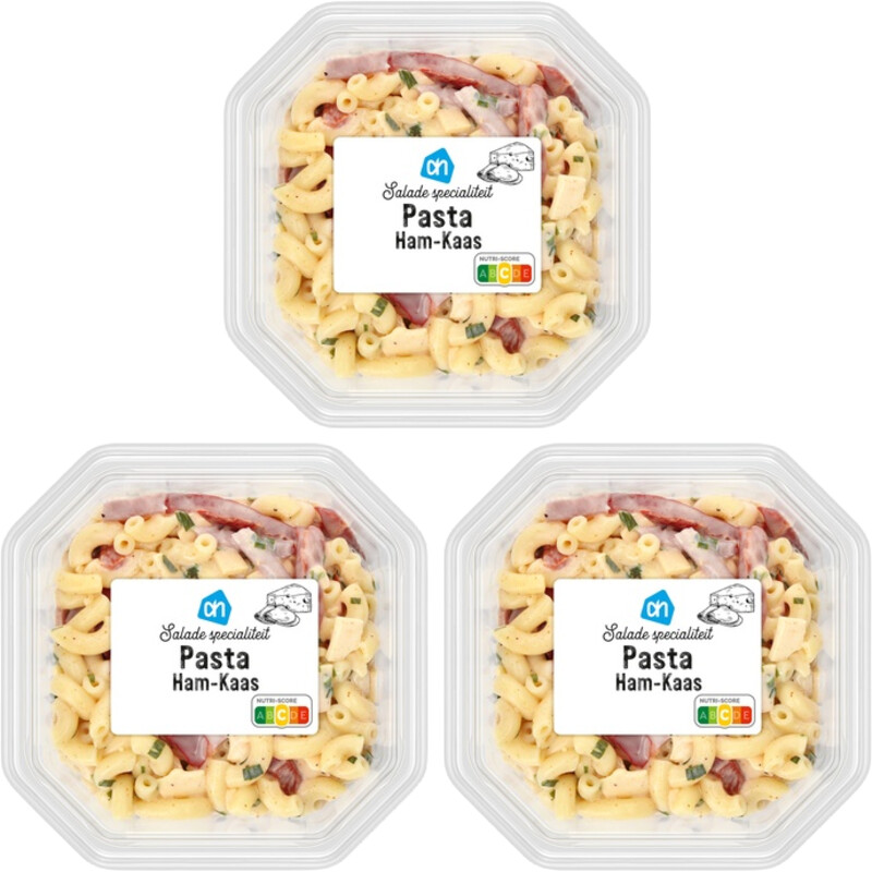 Een afbeelding van AH Pasta ham kaas salade 3-pack