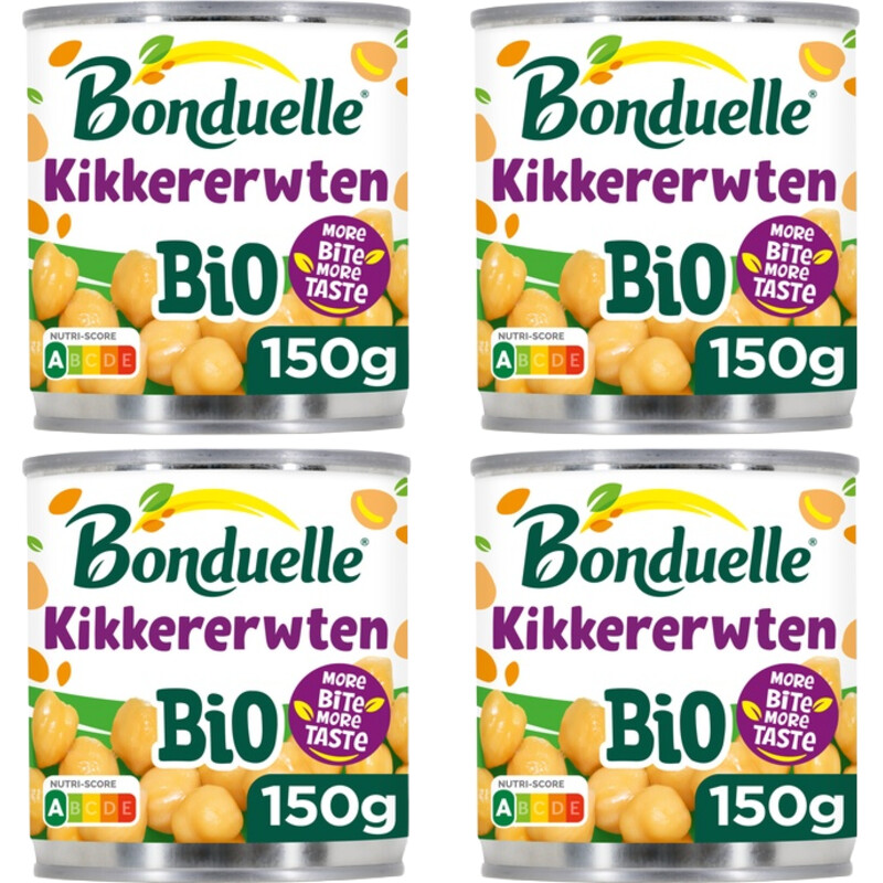 Een afbeelding van Bonduelle Kikkererwten bio 4-pack