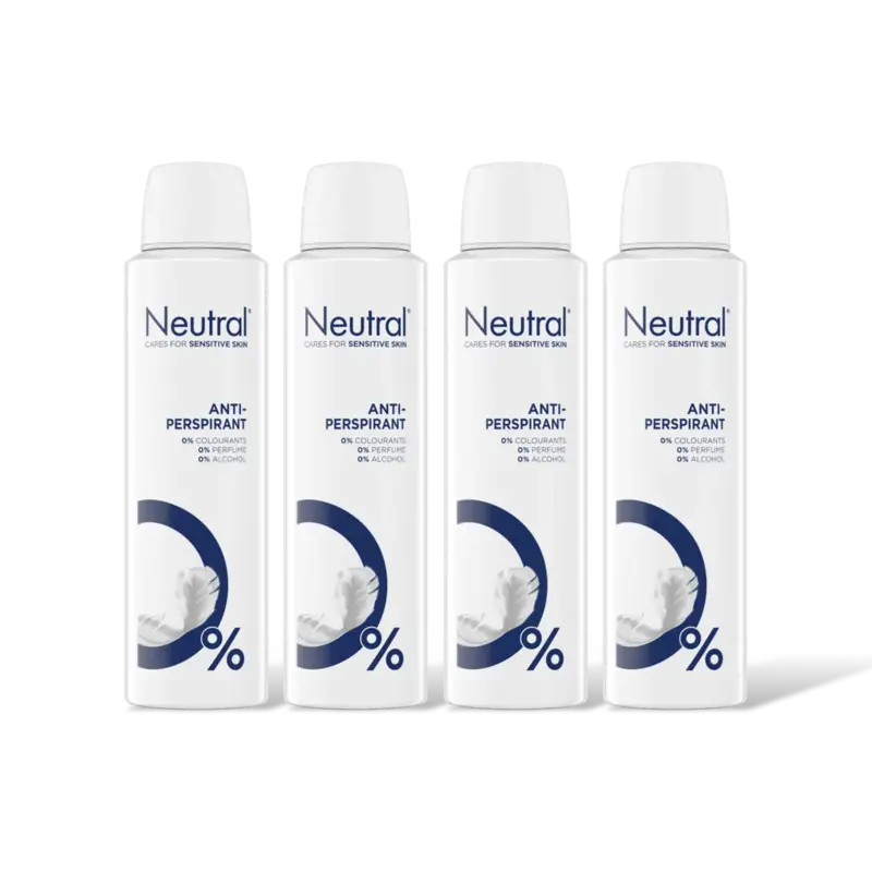 Neutral Anti-transpirant deodorant spray 4-pack