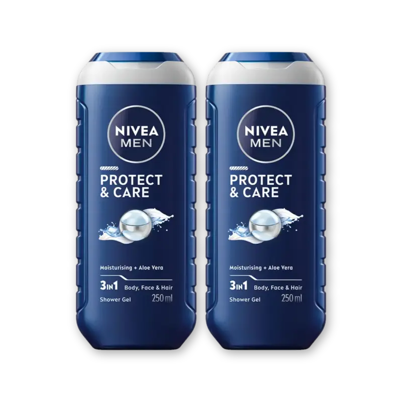NIVEA Men protect & care douchegel 3-in1 2-pck