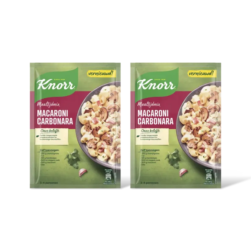 Knorr Maaltijdmix macaroni carbonara 2-pack