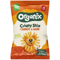 Organix Maïs sticks met wortel 4-pack 10m+