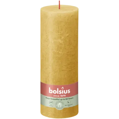 pdp-image-Bolsius Rustieke kaars okergeel 19cm