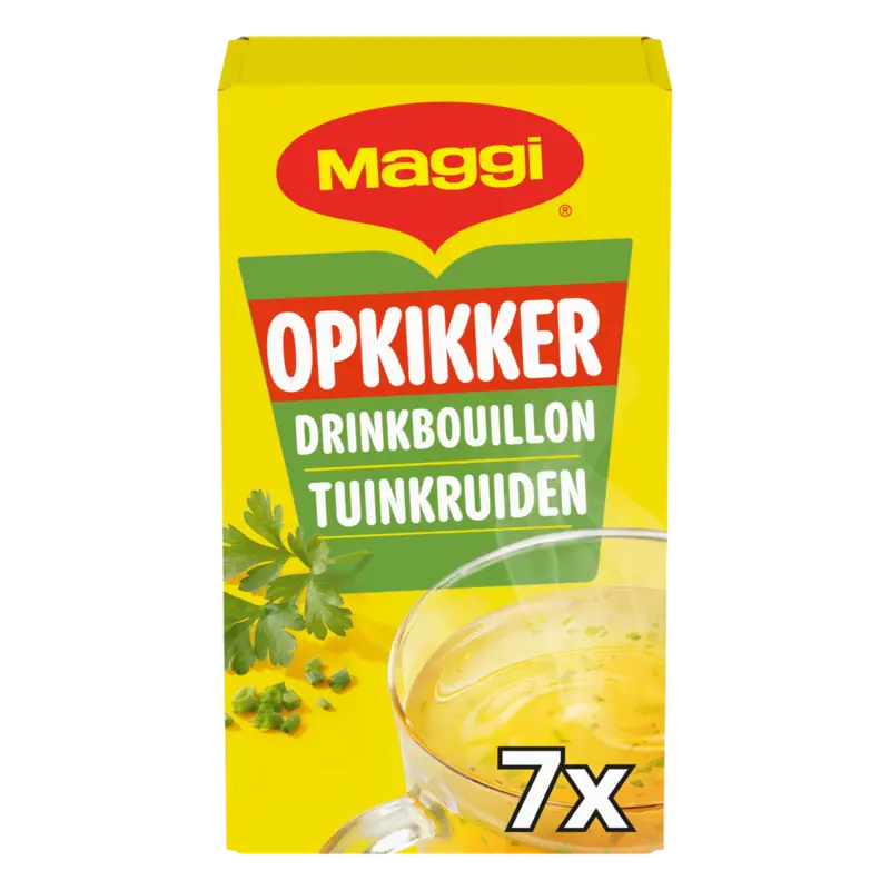 Opkikker drinkbouillon tuinkruiden