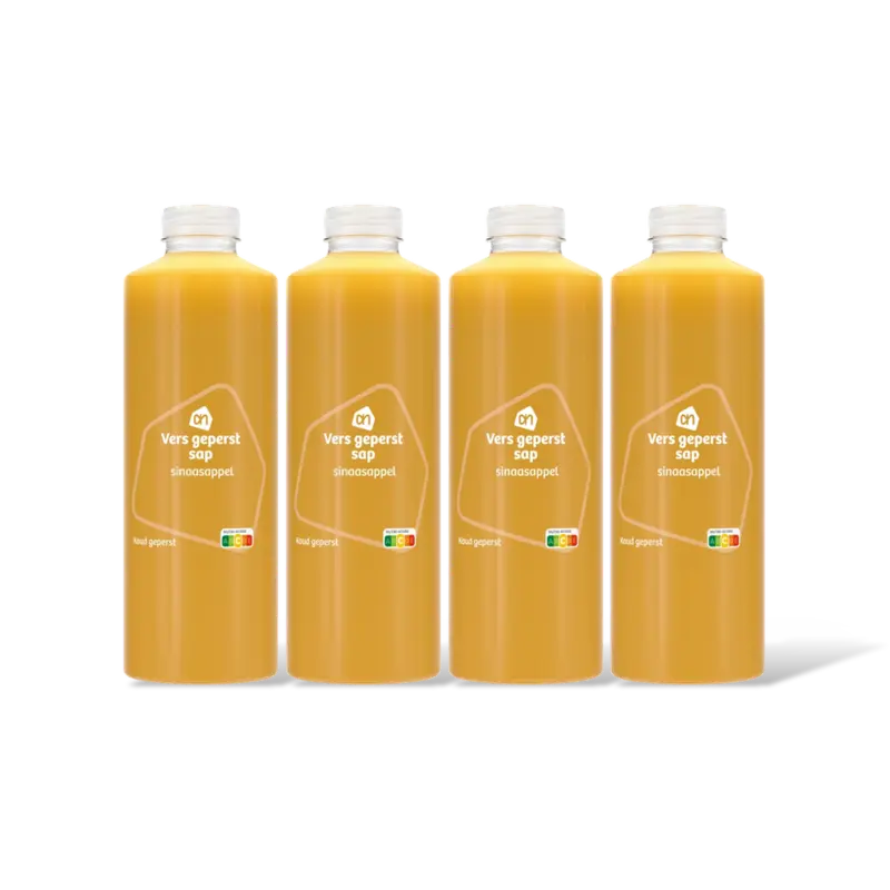 AH Vers geperst sap sinaasappel 4-pack