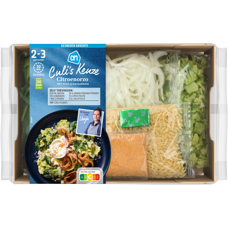 AH Culi's gesneden verspakket orzo miso ui