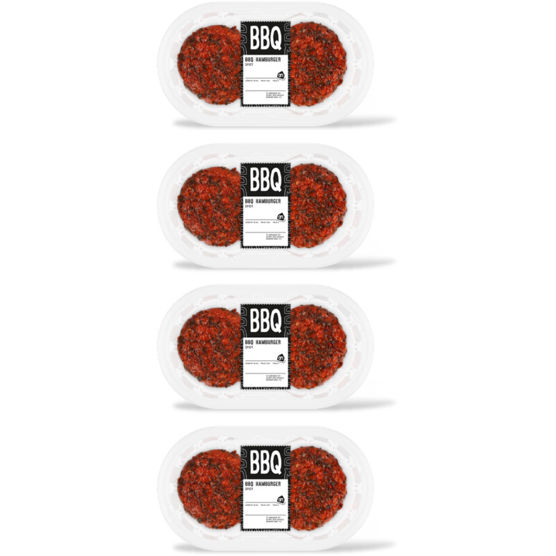AH BBQ hamburger spicy 4-pack