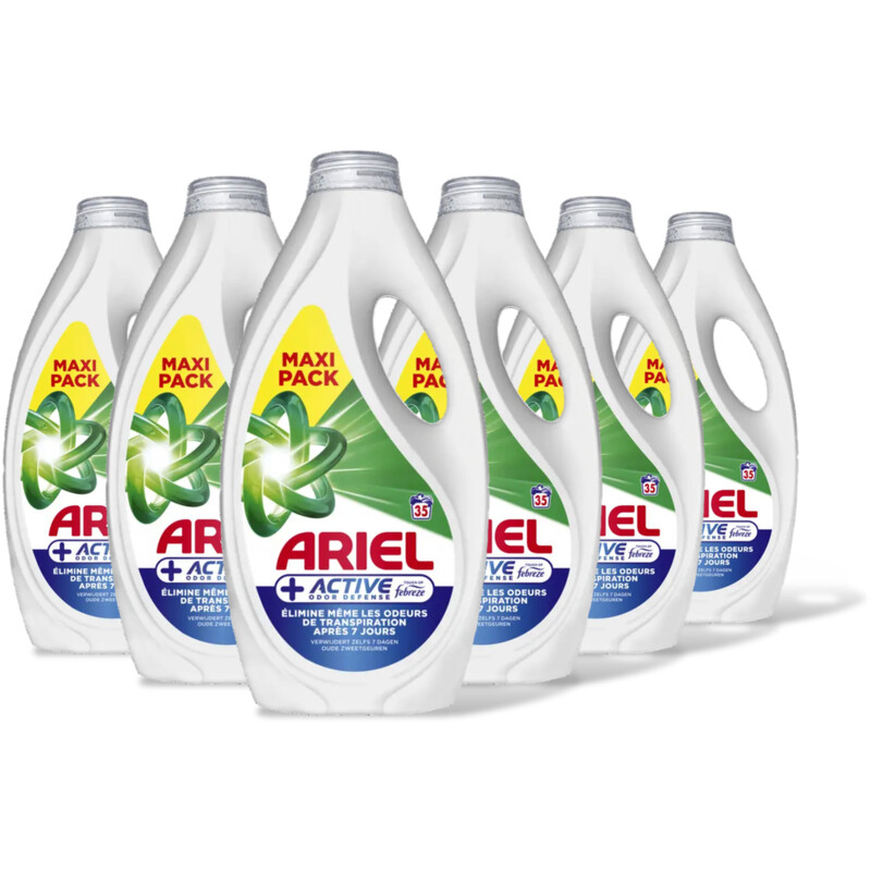 Ariel Vloeibaar+ active wasmiddel 6-pck