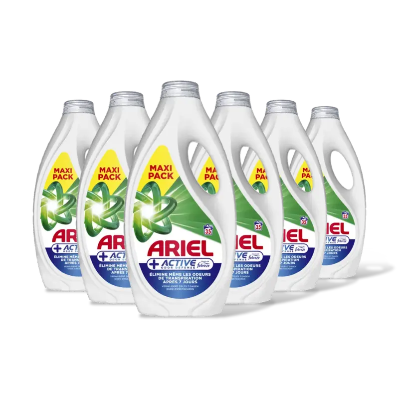 Ariel Vloeibaar+ active wasmiddel 6-pck