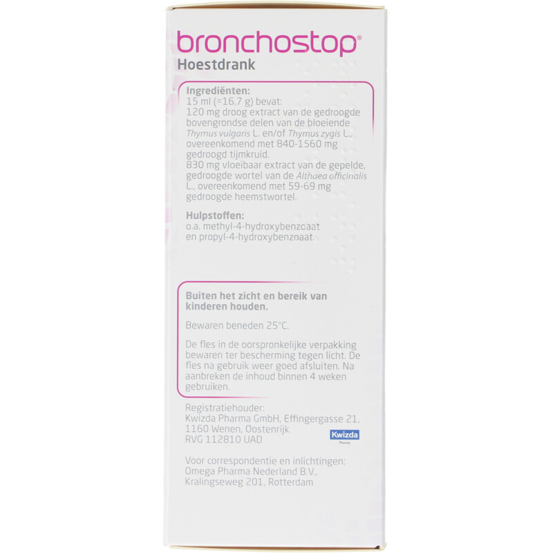 Een afbeelding van Bronchostop Hoestdrank vastzittende en droge hoest