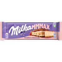 Een afbeelding van Milka Mmmax chocoladereep aardbei cheesecake