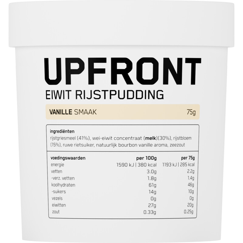 Upfront Eiwit rijstpudding vanille smaak