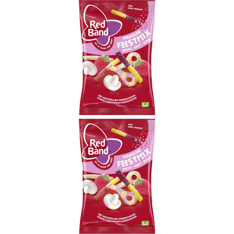 Een afbeelding van Red Band Magische feestmix zacht zoet zuur 2-pack