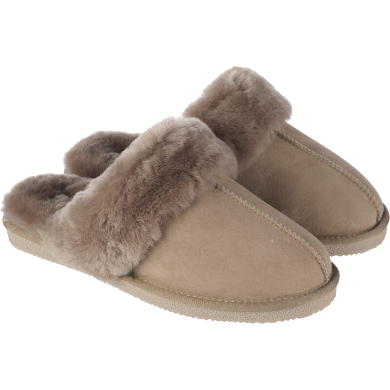 Een afbeelding van Greyhound Slof suede taupe maat 38-39