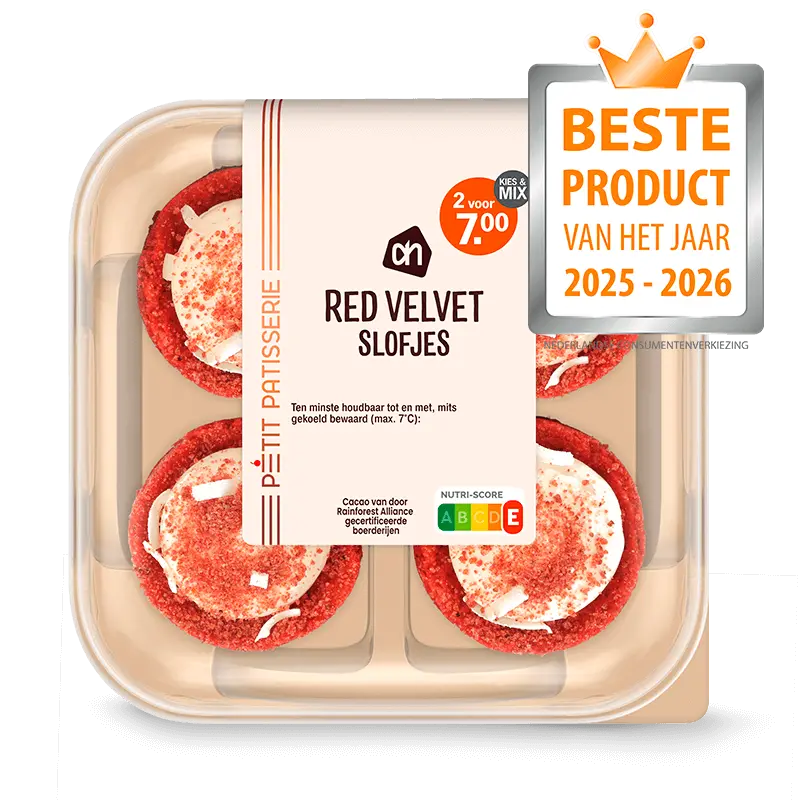 Mini red velvet slofjes