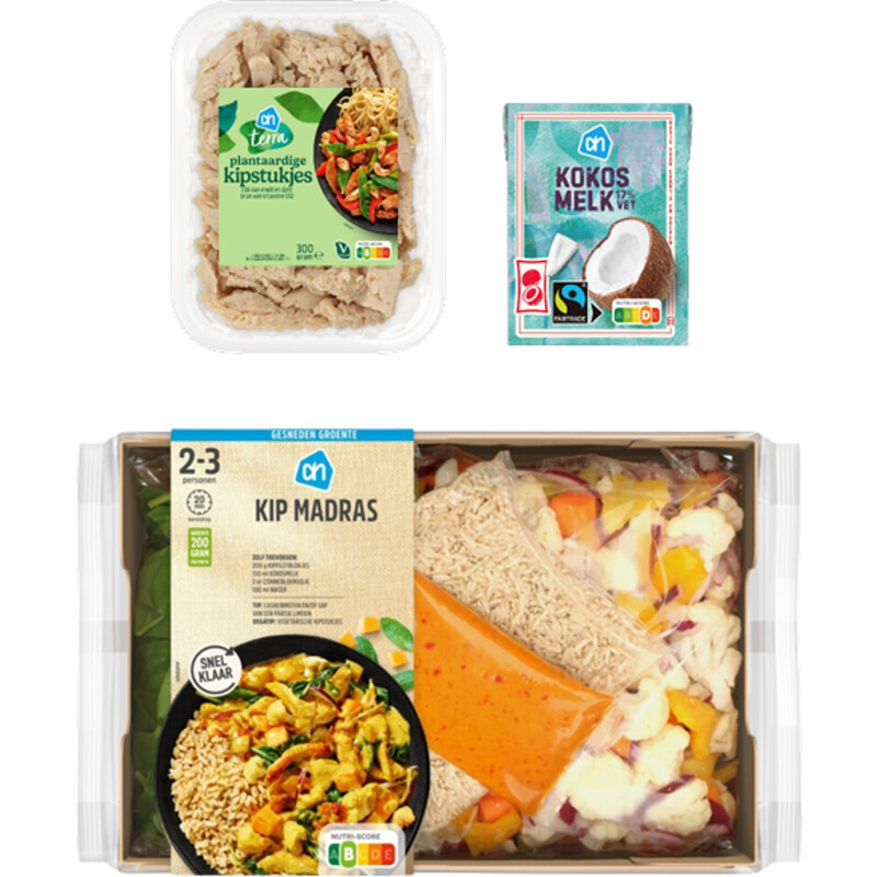 Een afbeelding van AH Vega Gesneden Indiase Madras Verspakket