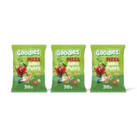 Goodies Snack dino puffs pizza 3+ jaar 3-pack