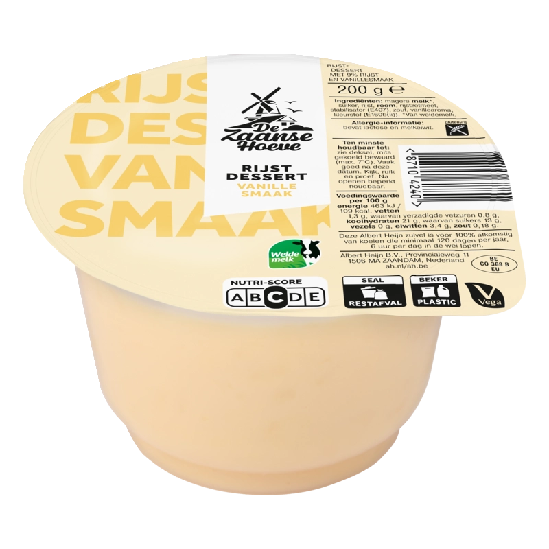De Zaanse Hoeve Rijstdessert vanille