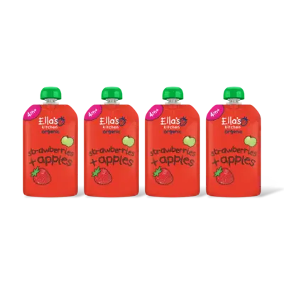 pdp-image-Ella's kitchen Aardbeien + appels 4m+ bio 4-pack