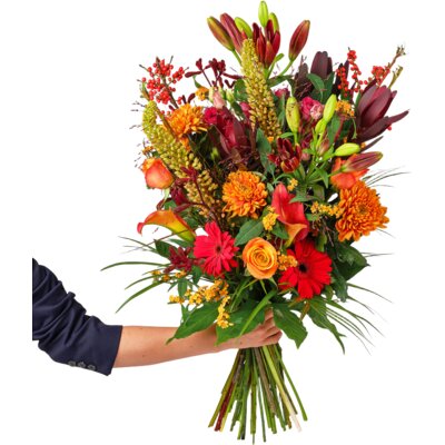pdp-image-AH Vrolijk veldboeket Rood/oranje groot
