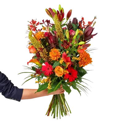 pdp-image-AH Vrolijk veldboeket Rood/oranje groot