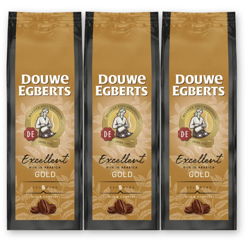 Douwe Egberts Excellent gold koffiebonen 3-pack