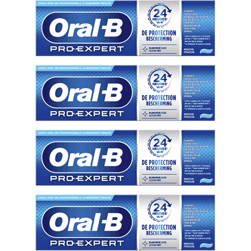 Een afbeelding van Oral-B Pro-expert gezond wit tandpasta 4-pack