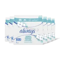 Always Organic cotton night maandverband 6-pack