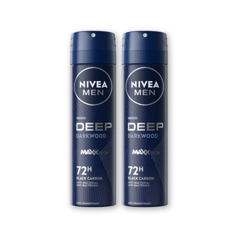 NIVEA Men deep black carbon anti-transp 2-pack