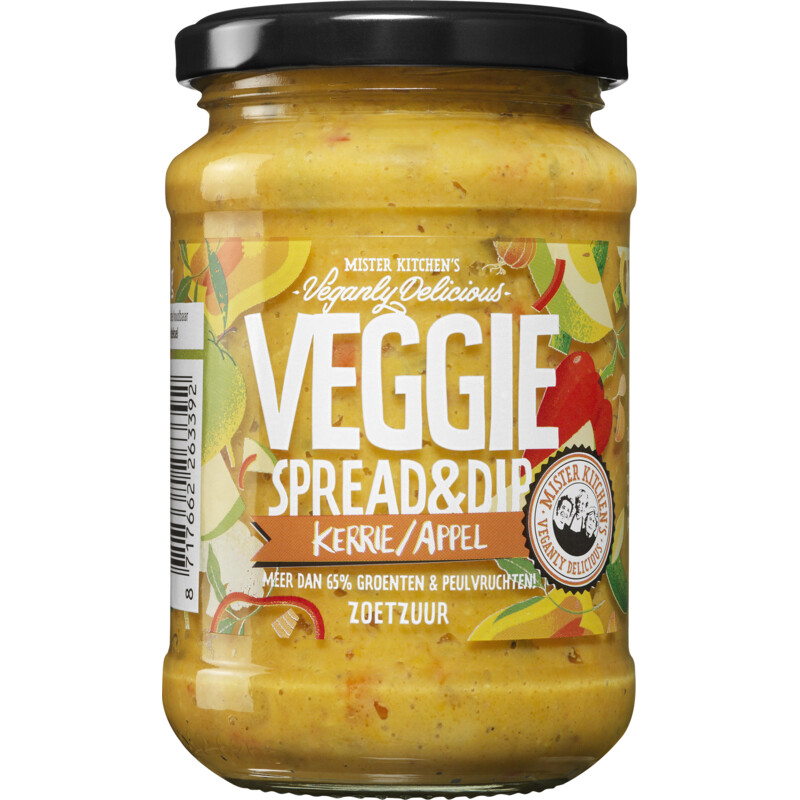 Een afbeelding van Mister kitchen's Veggie spread & dip kerrie appel
