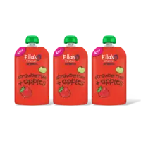 Ella's kitchen Aardbeien + appels 4m+ bio 3-pack