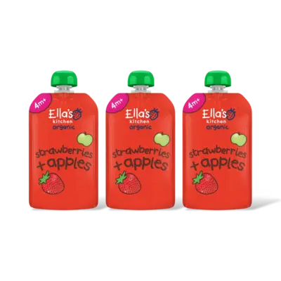 pdp-image-Ella's kitchen Aardbeien + appels 4m+ bio 3-pack