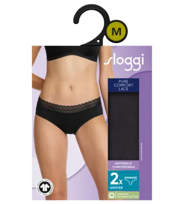 pdp-image-Sloggi Pure comfort lace hipster zwart maat XL