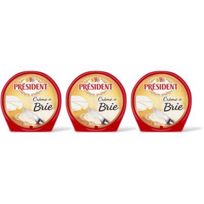Président Creme de brie 3-pack