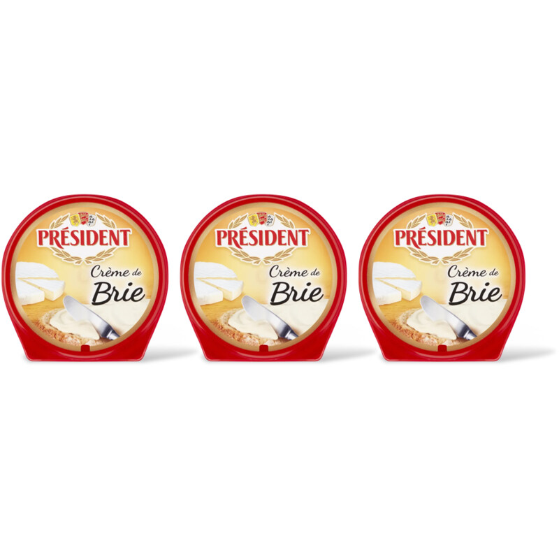 Président Creme de brie 3-pack
