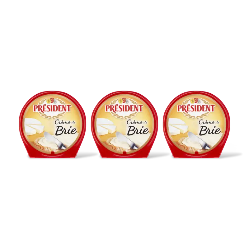 Président Creme de brie 3-pack