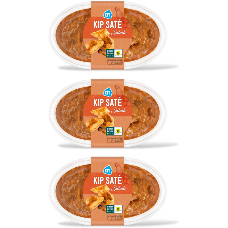 AH Kip sate salade 3-pack