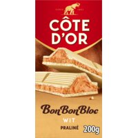 Een afbeelding van Côte d'Or BonBonBloc chocoladereep praliné wit