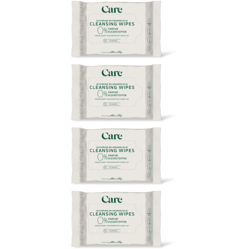 Care Sensitive cleansing wipes 0% 4-pack