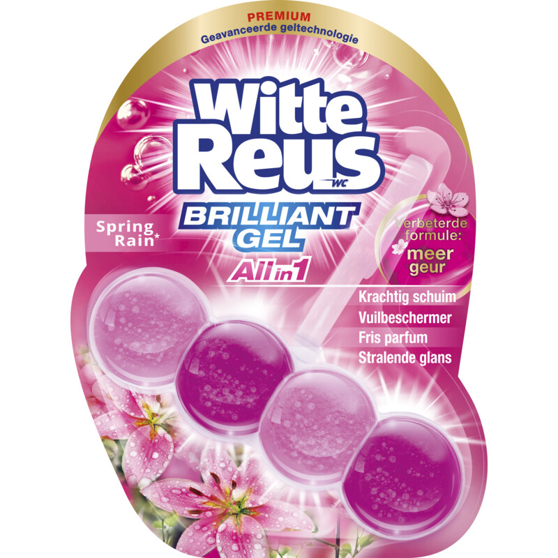 Witte Reus Toiletblok brilliant gel spring rain