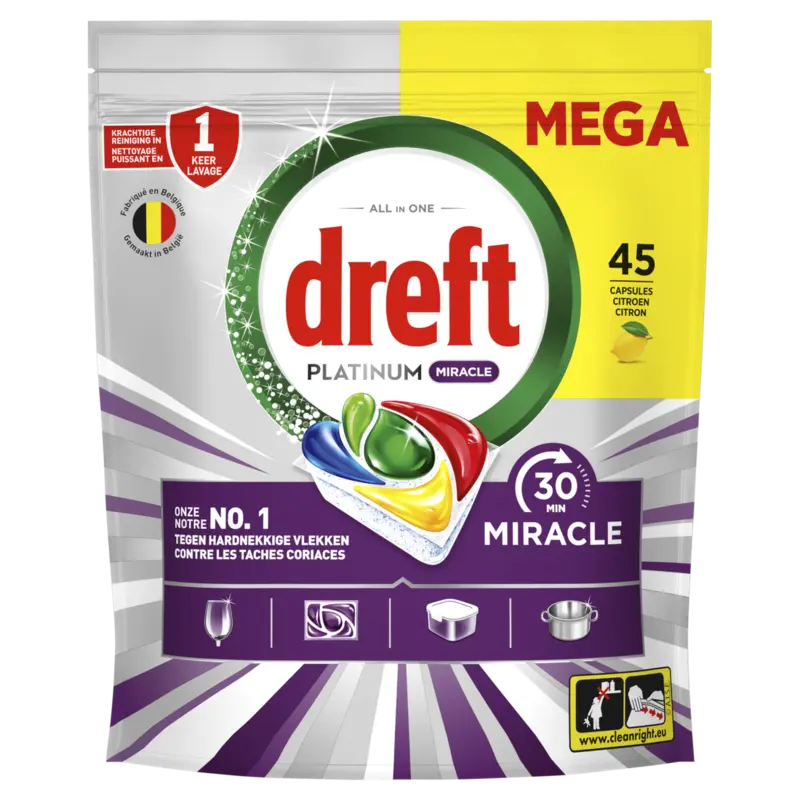 Dreft Platinum miracle mega vaatwascapsules