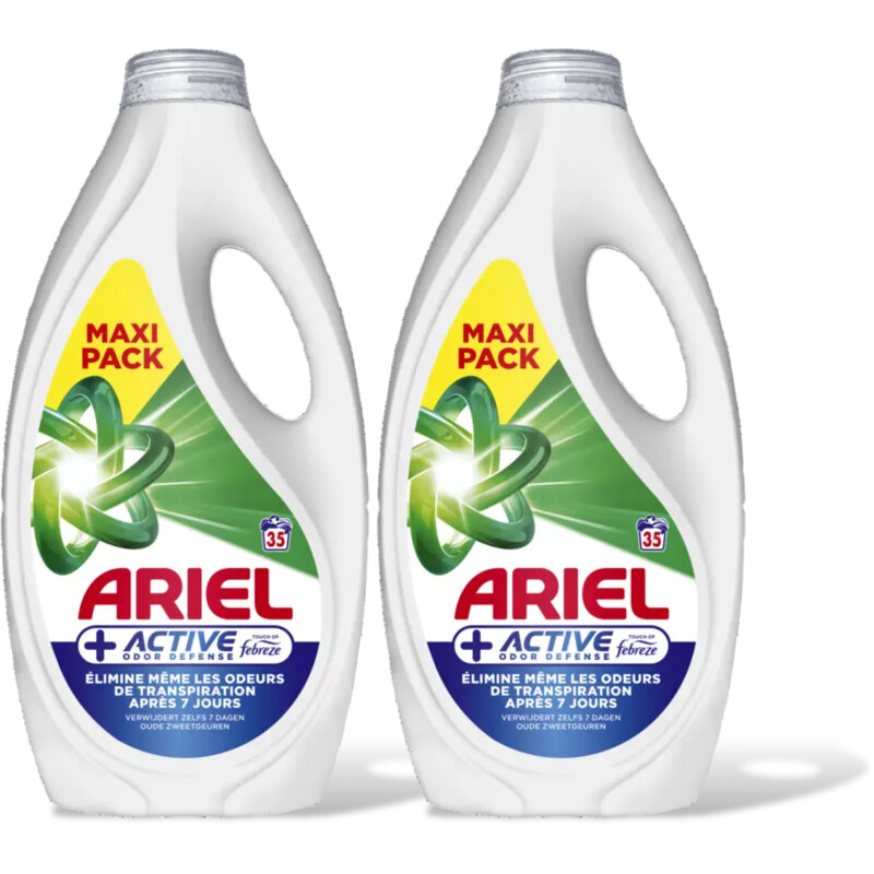 Ariel Vloeibaar+ active wasmiddel 2-pck