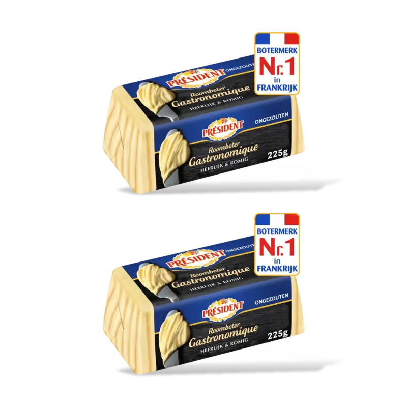 Président Gastronomique roomboter ongezouten 2pack