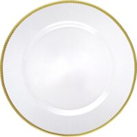 Een afbeelding van AH Excellent Serveerschaal glas ribbel