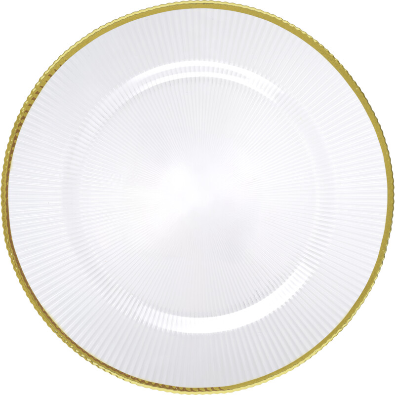 Een afbeelding van AH Excellent Serveerschaal glas ribbel