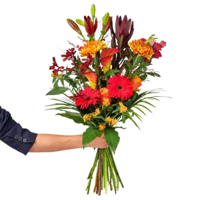 pdp-image-AH Vrolijk veldboeket rood/oranje klein