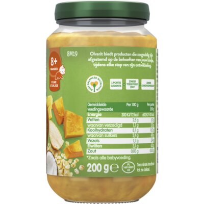 pdp-image-Olvarit Pompoen curry kalkoen mango 8m+