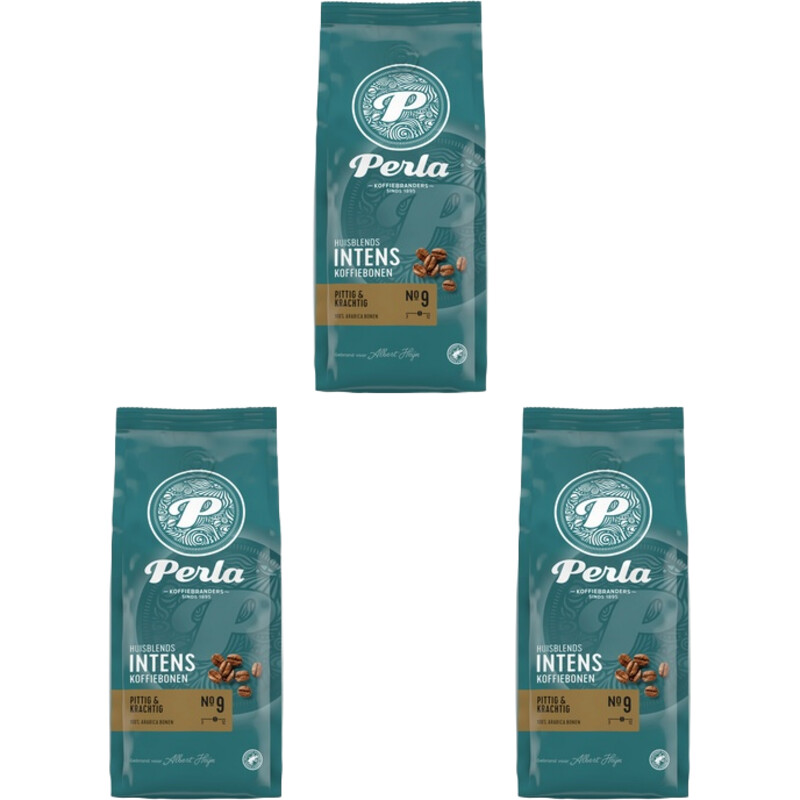 Een afbeelding van Perla Huisblends Intens koffiebonen 3-pack